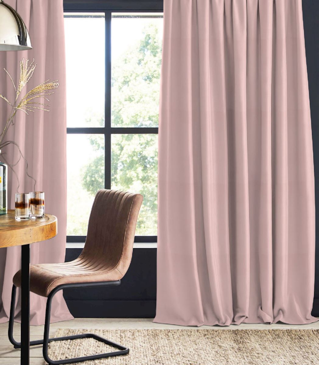 Night curtain pale pink Velvet