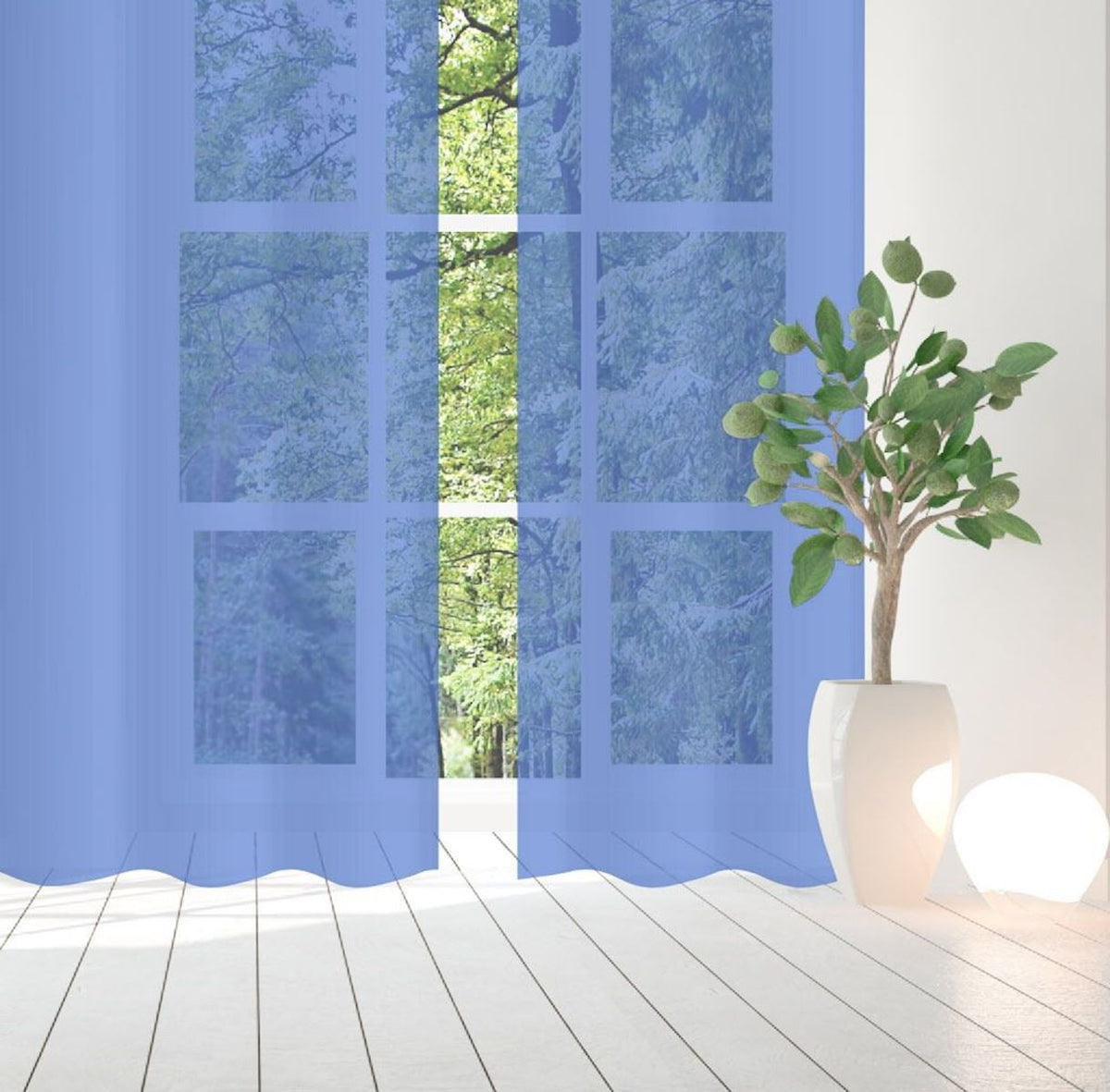 blue day curtain Tetje