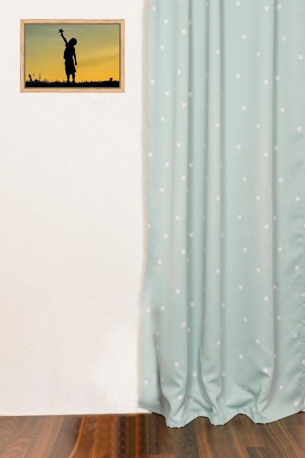 Blackout curtain "Stars" mint green Kiki