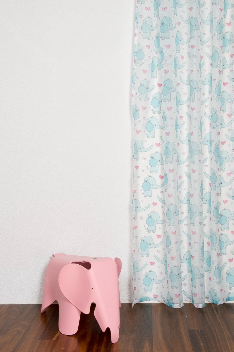Day curtain turquoise pink Melissa