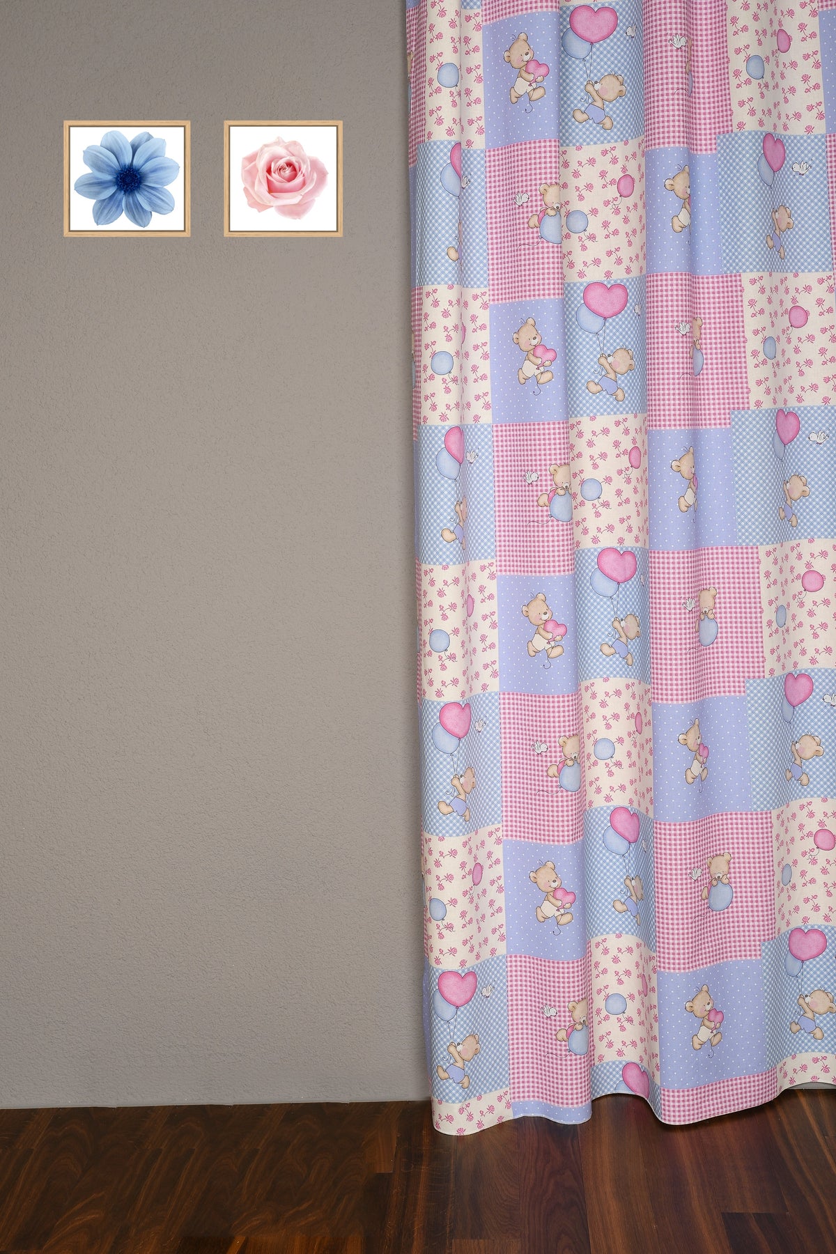Night curtain pink blue Lullu