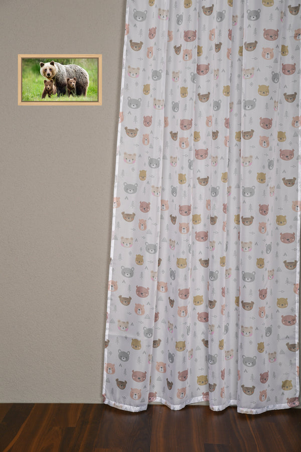 Day curtain grey-taupe Hendrik "Bear"
