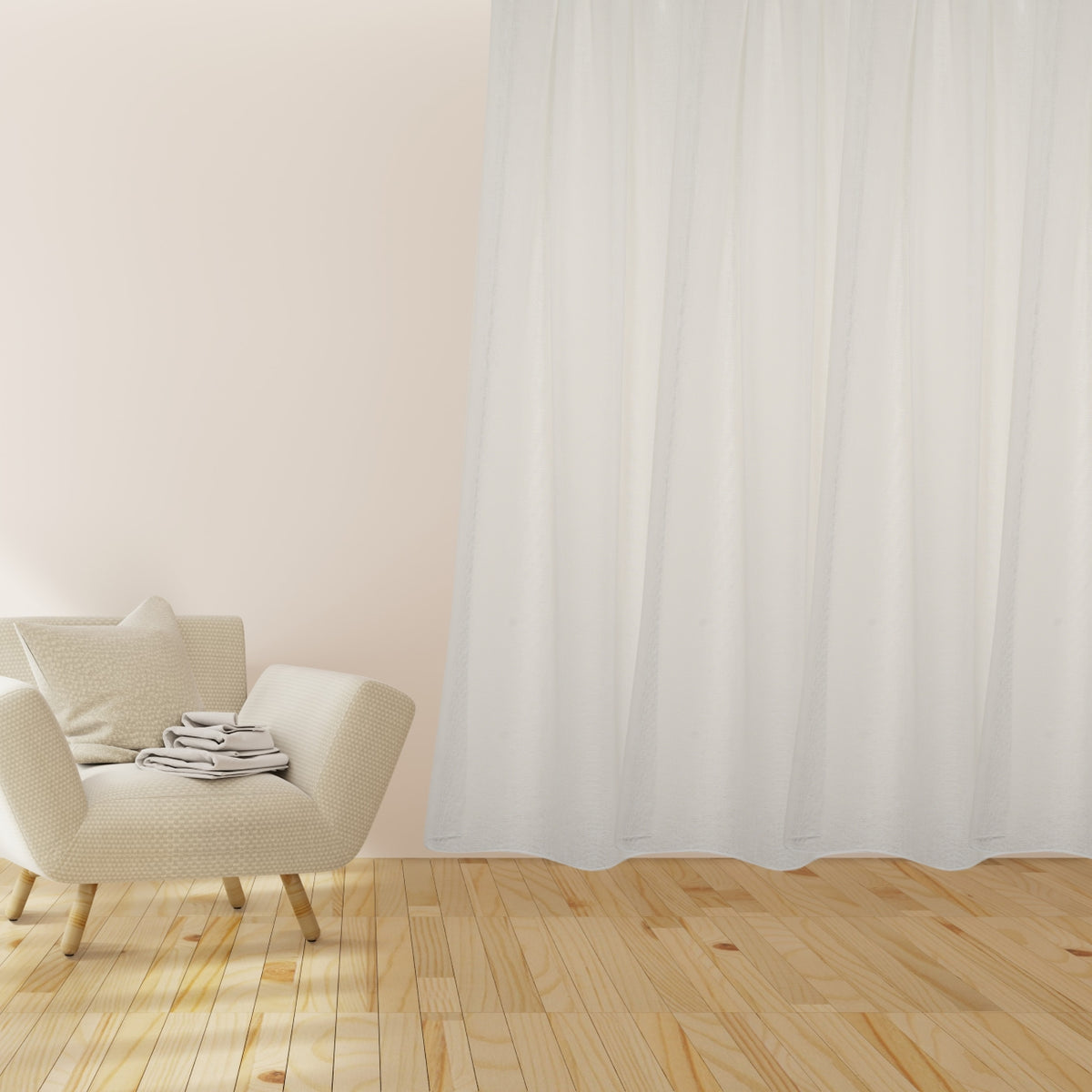 Day curtain wool white Titlis