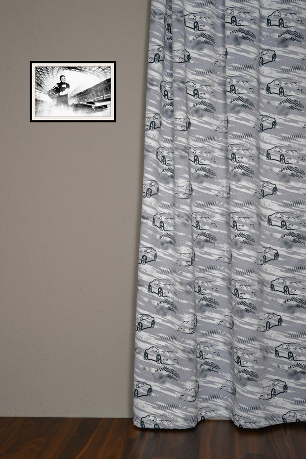 Blackout curtain "Race car" grey Leondro
