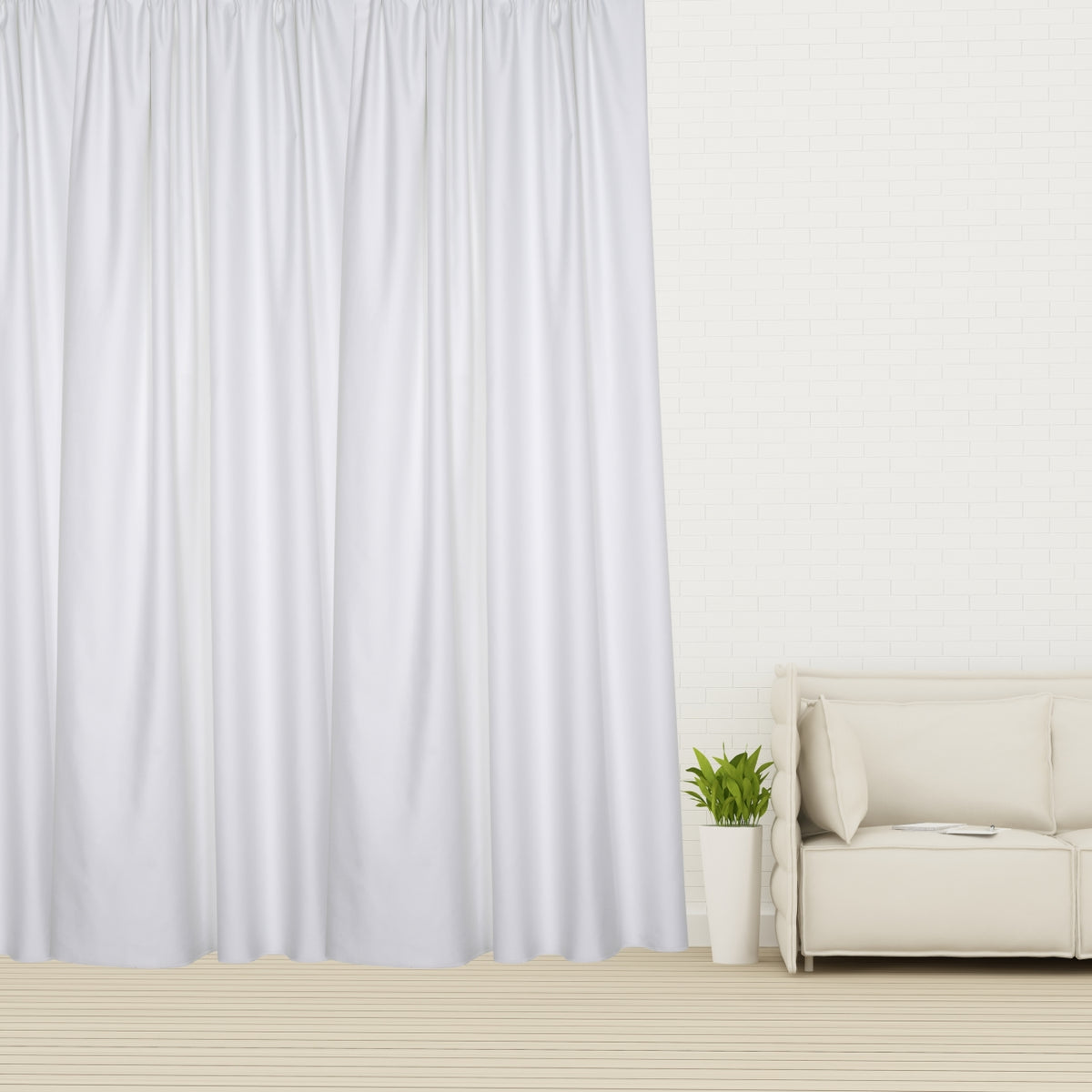 Night curtain white soft