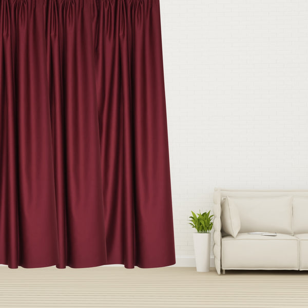 Night curtain "Acoustic curtain, room divider" Bordeaux Soft