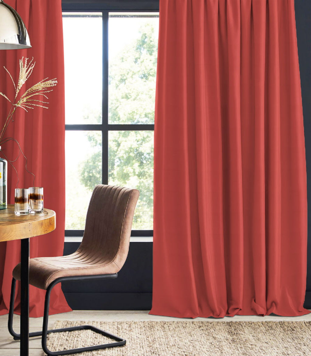 Blackout curtain copper red Victoria