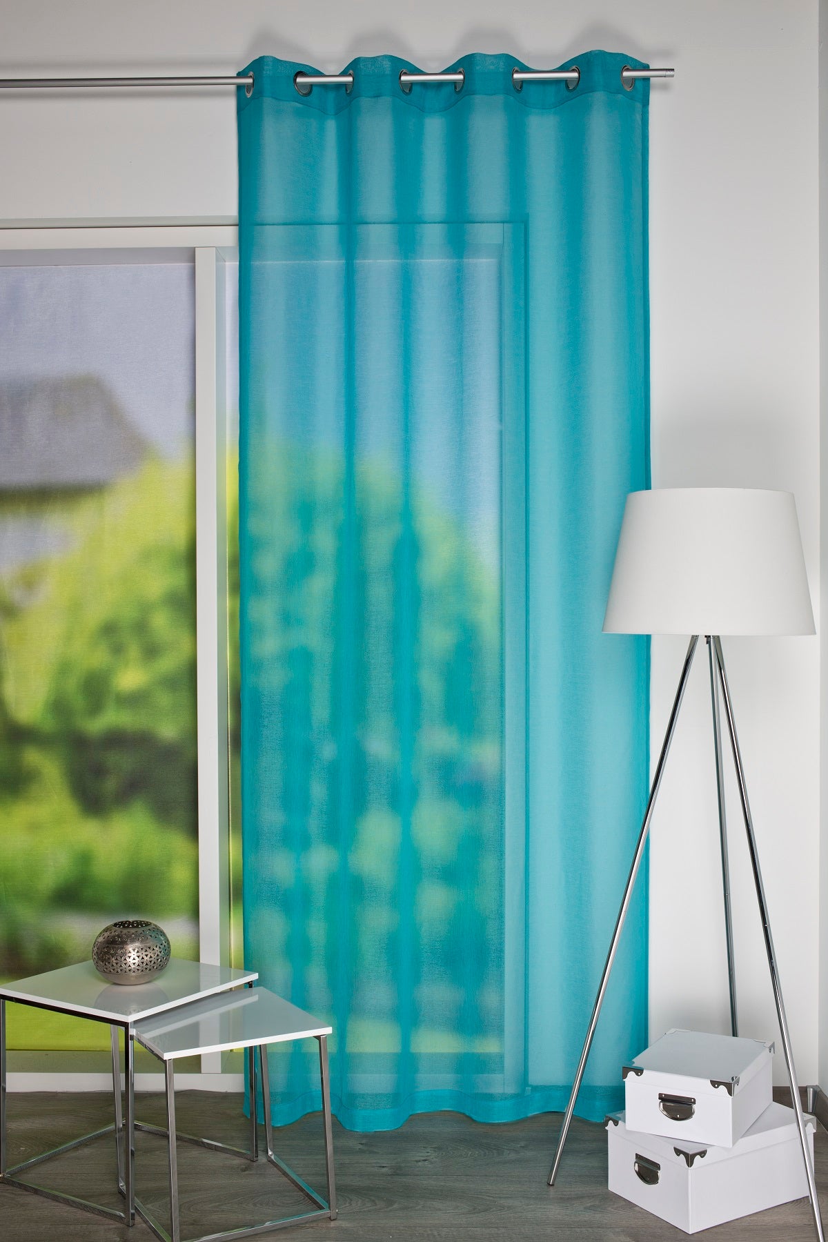 Day curtain turquoise Fanny