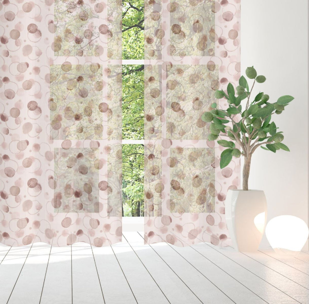 Day curtain taupe Dot