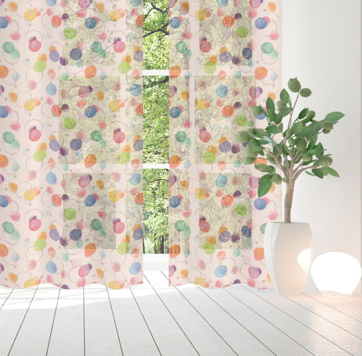 Day curtain colorful Dot