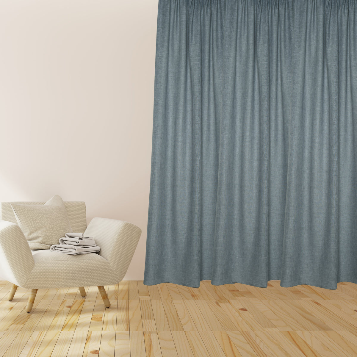 Day curtain gray blue Vliet