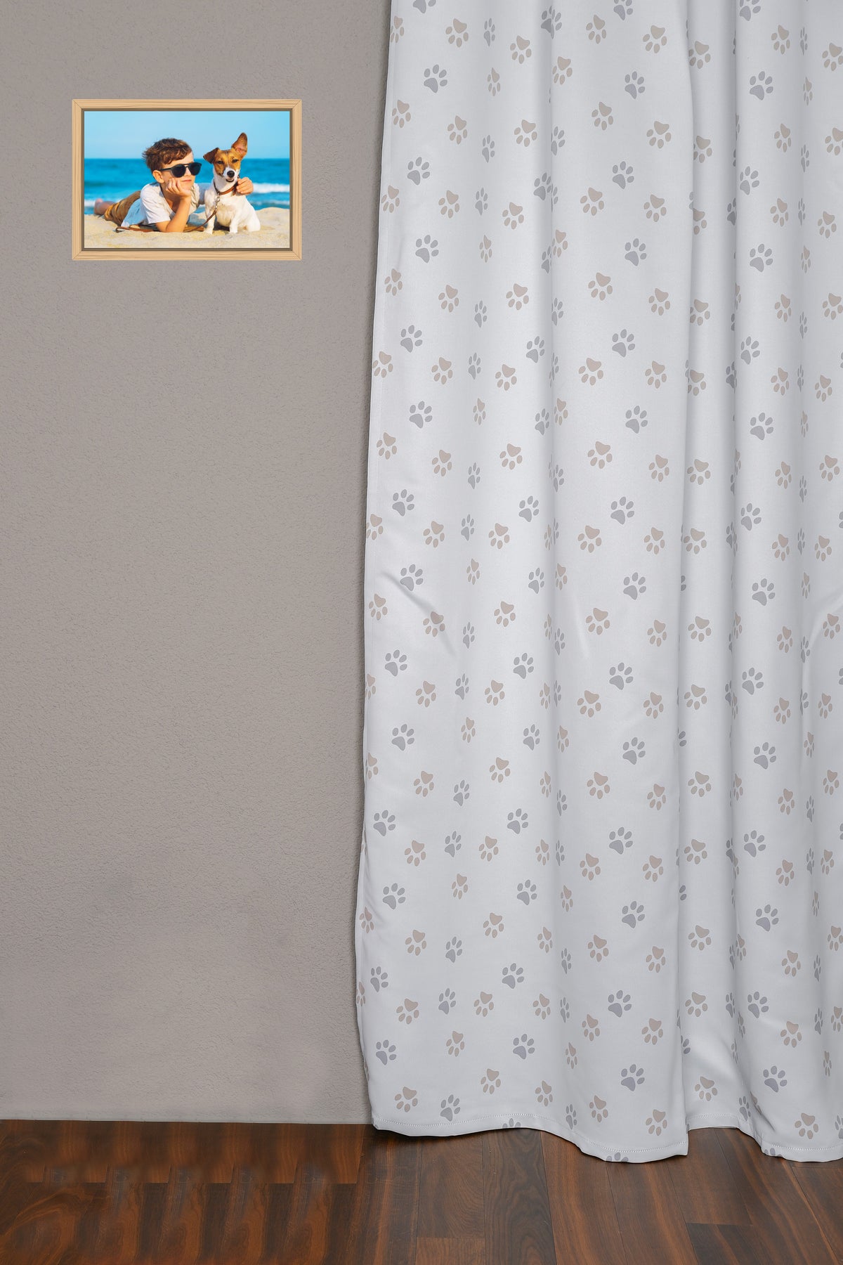 Blackout curtain gray-taupe Rex
