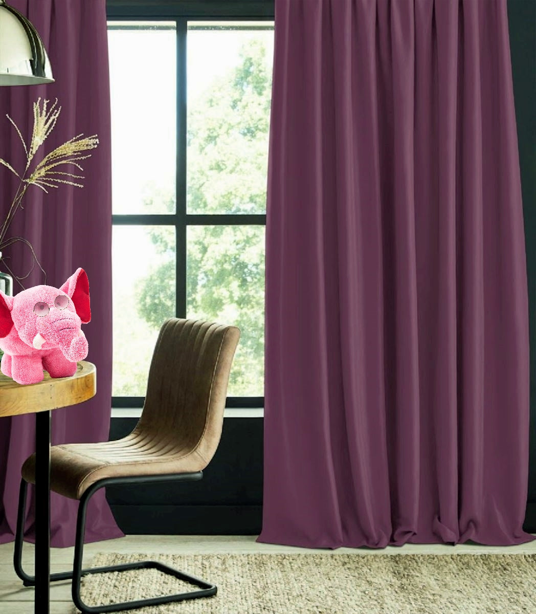 Blackout curtain violet uni blackout curtain