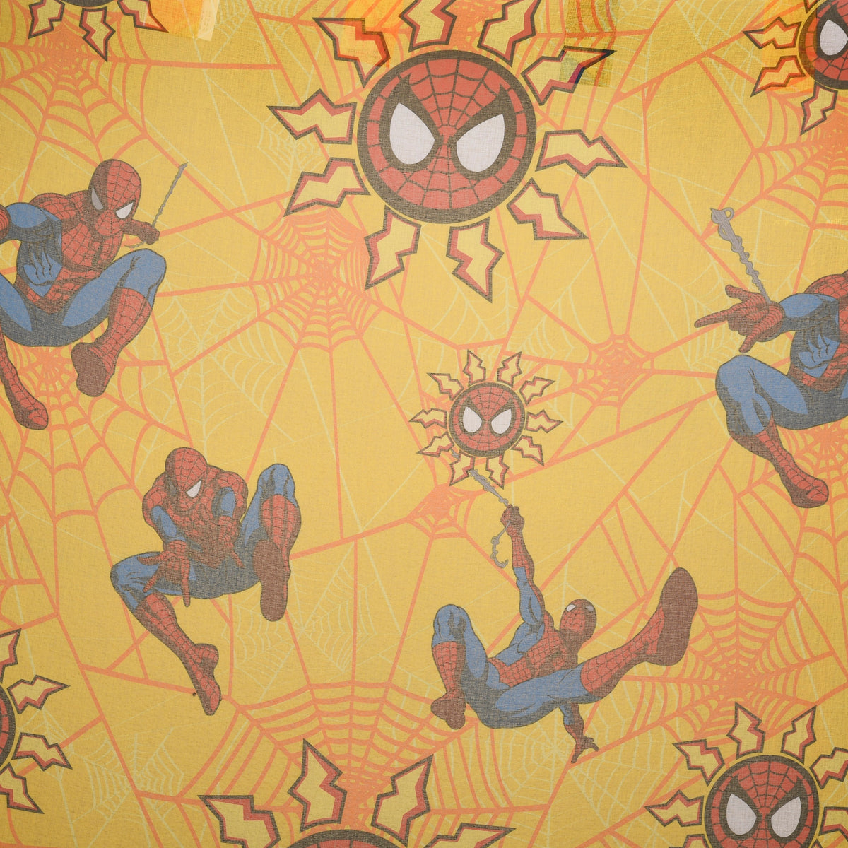 Tagesvorhang gelb Spiderman