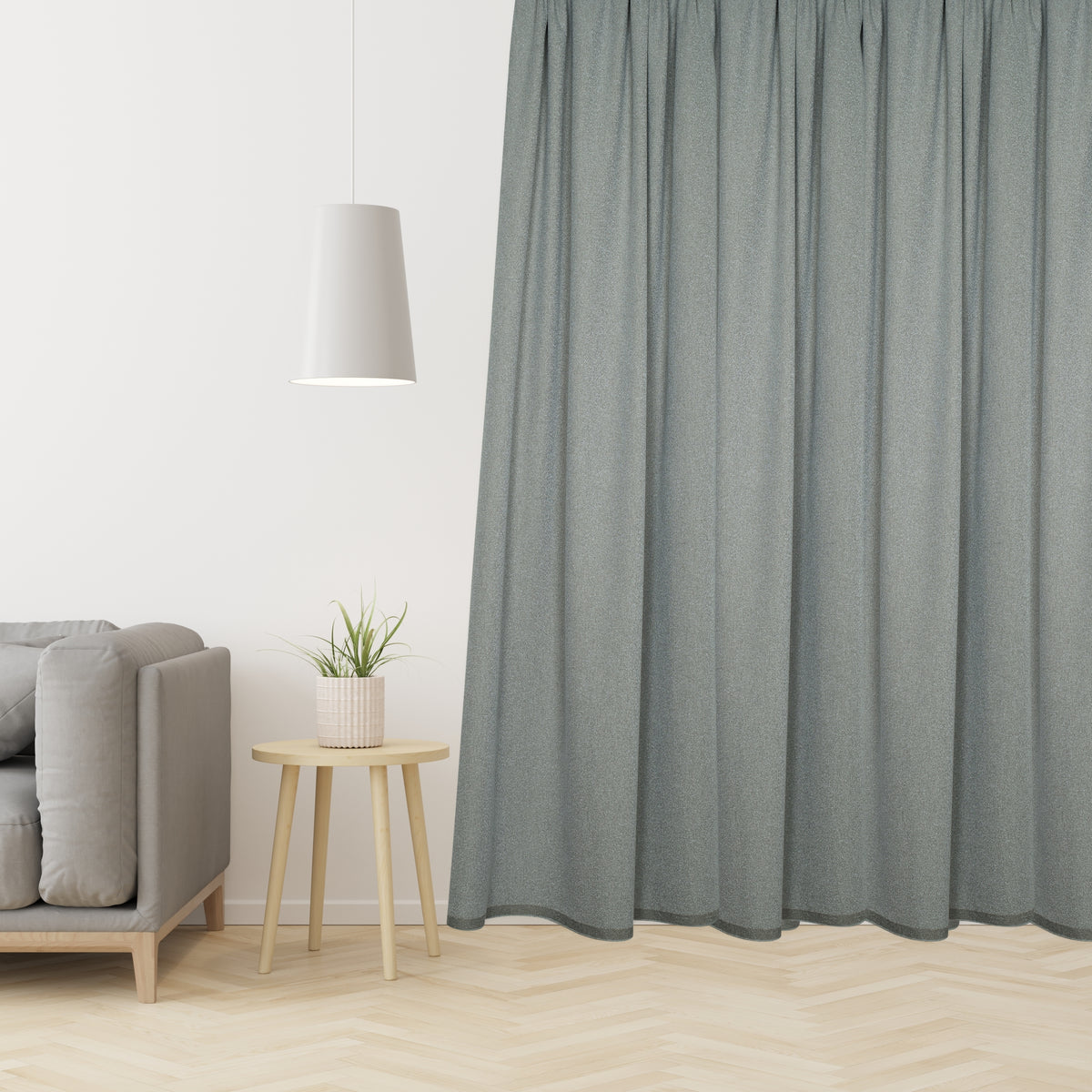 Night curtain without blackout light gray Cobble