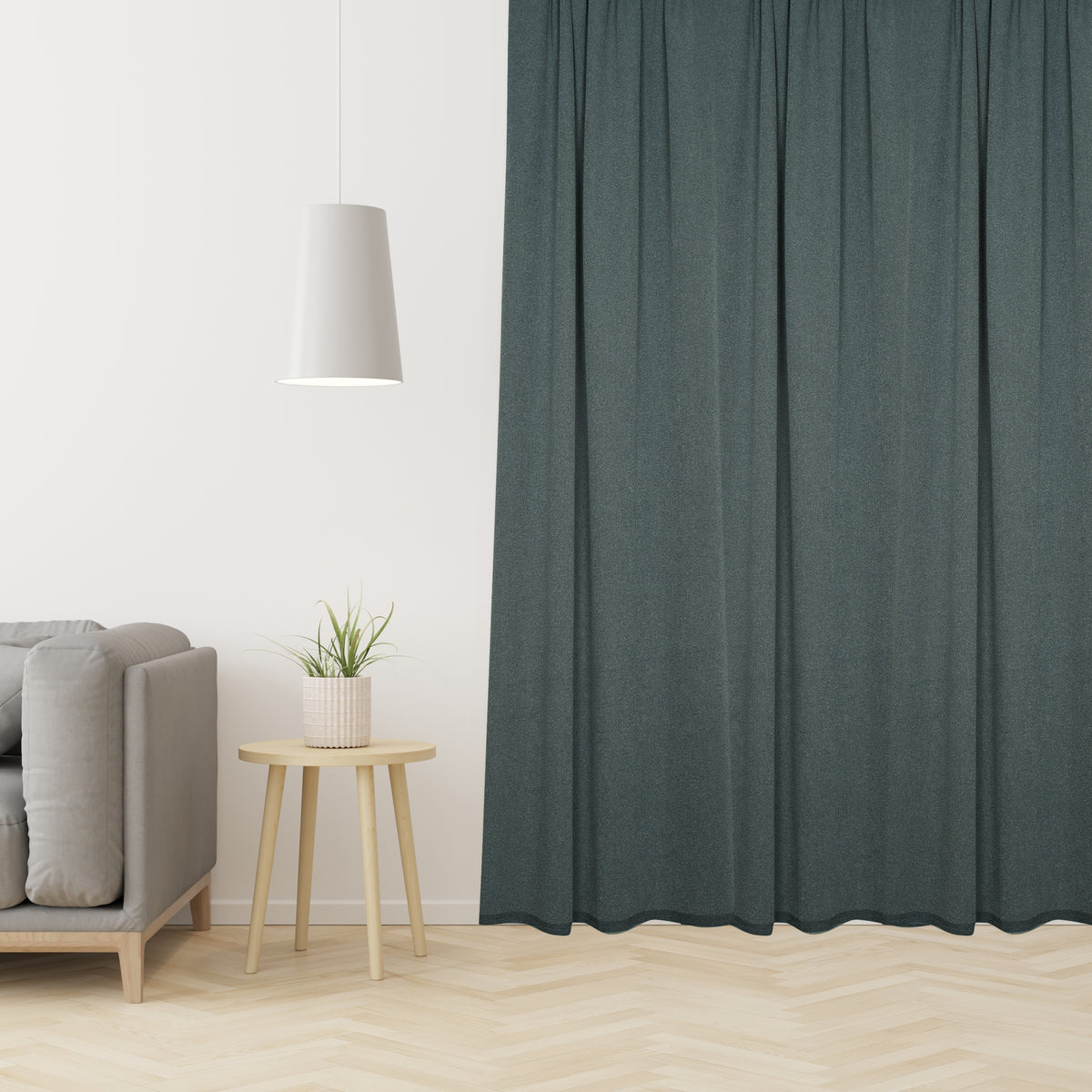 Night curtain without blackout jade Cobble