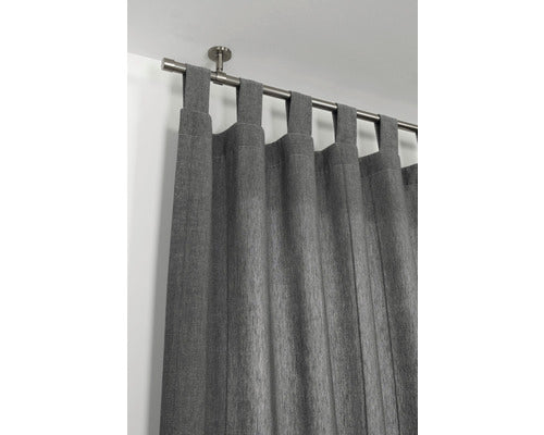 Curtain rod with inner rail stainless steel look 160cm